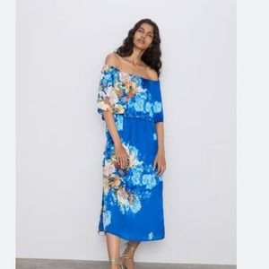 Zara Blue Floral Gown